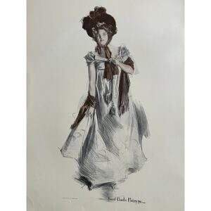 Belle of the Olden Time, Christy, Painting Print, Book Page, ~ 250728-WH 125